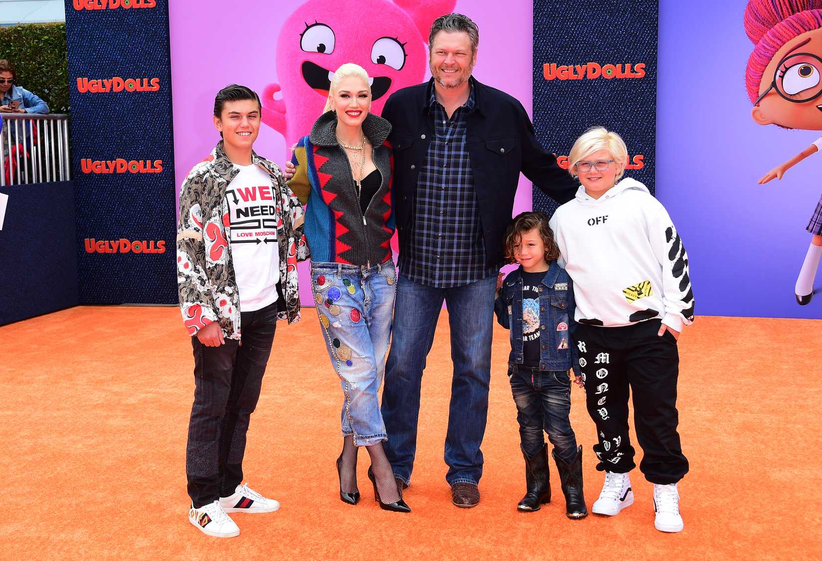 Gwen Stefani Blake Shelton with kids