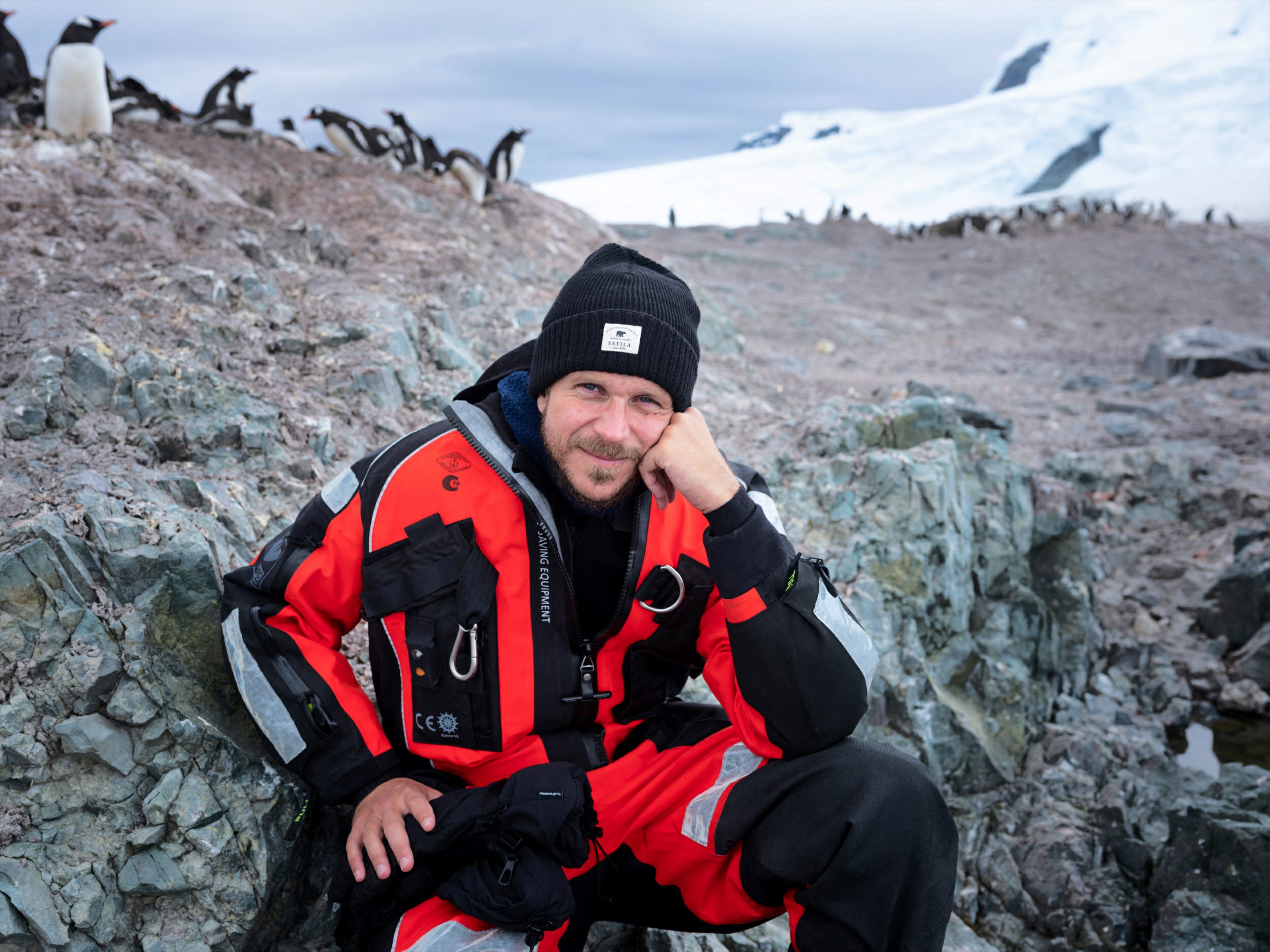 Gustaf Skarsgard in Antarctica