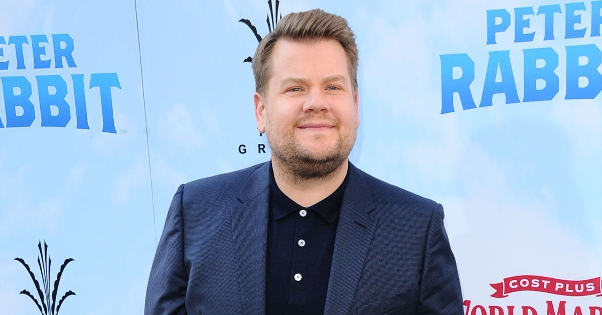 James Corden smiling at a movie premiere