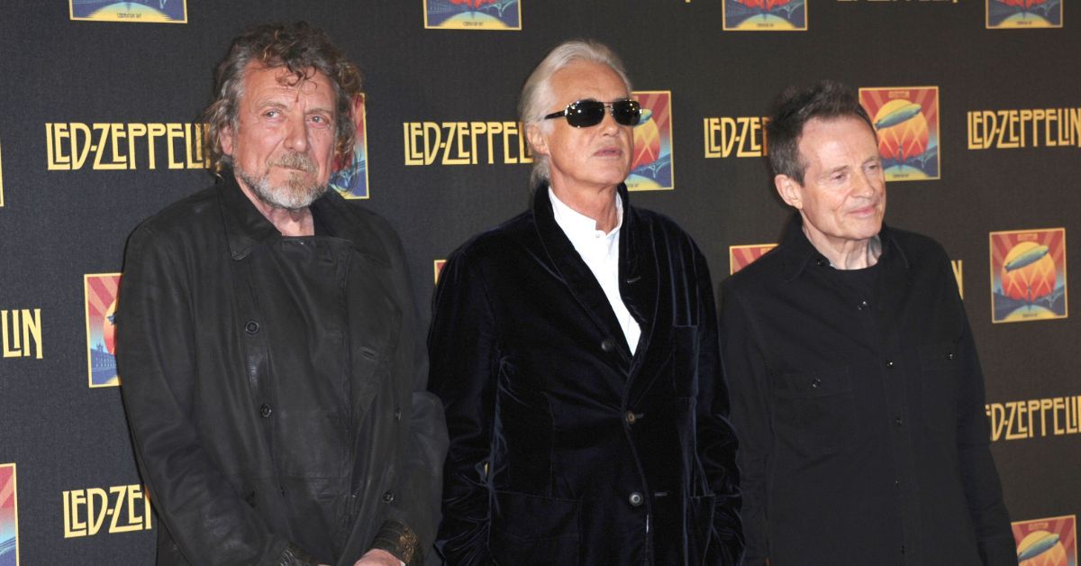 Led Zeppelin's Robert Plant, John Paul Jones, and Jimmy Page at the premiere of 'Celebration Day.'