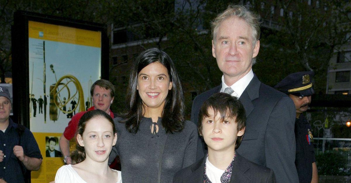 Phoebe Cates and Kevin Kline with their children Owen and Greta