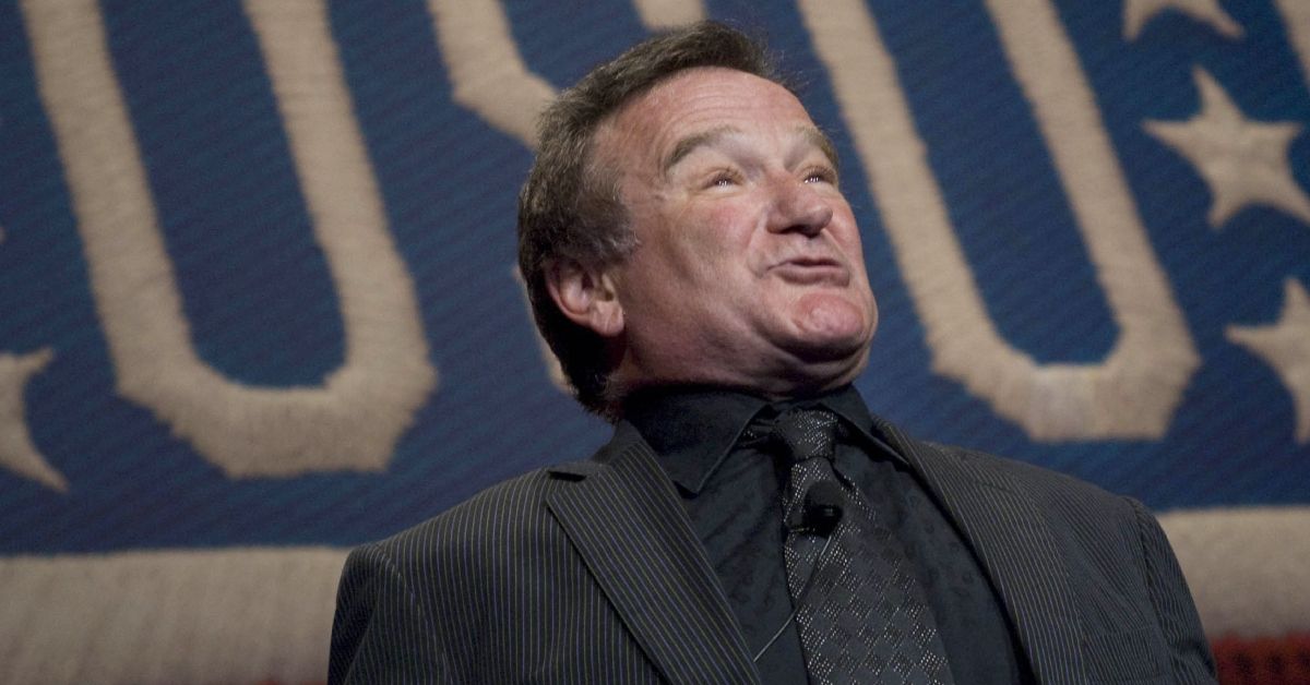 Robin Williams making a funny face