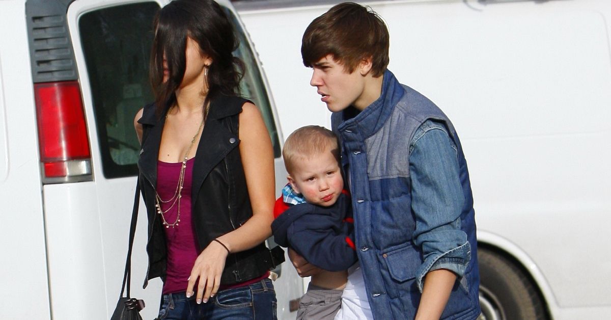 Selena Gomez et Justin Bieber avec son jeune frère Jaxon Bieber