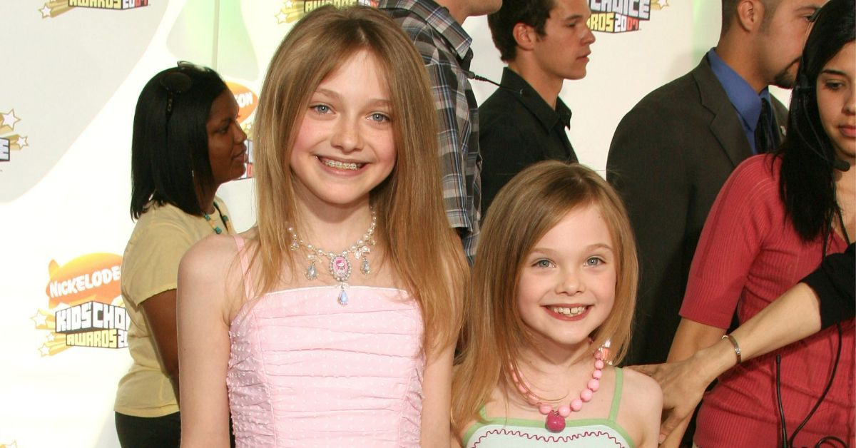 Young Elle and Dakota Fanning