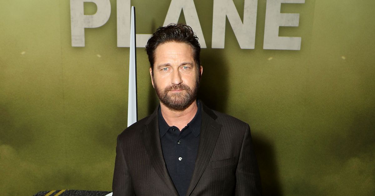Gerard Butler from the Plane movie premiere