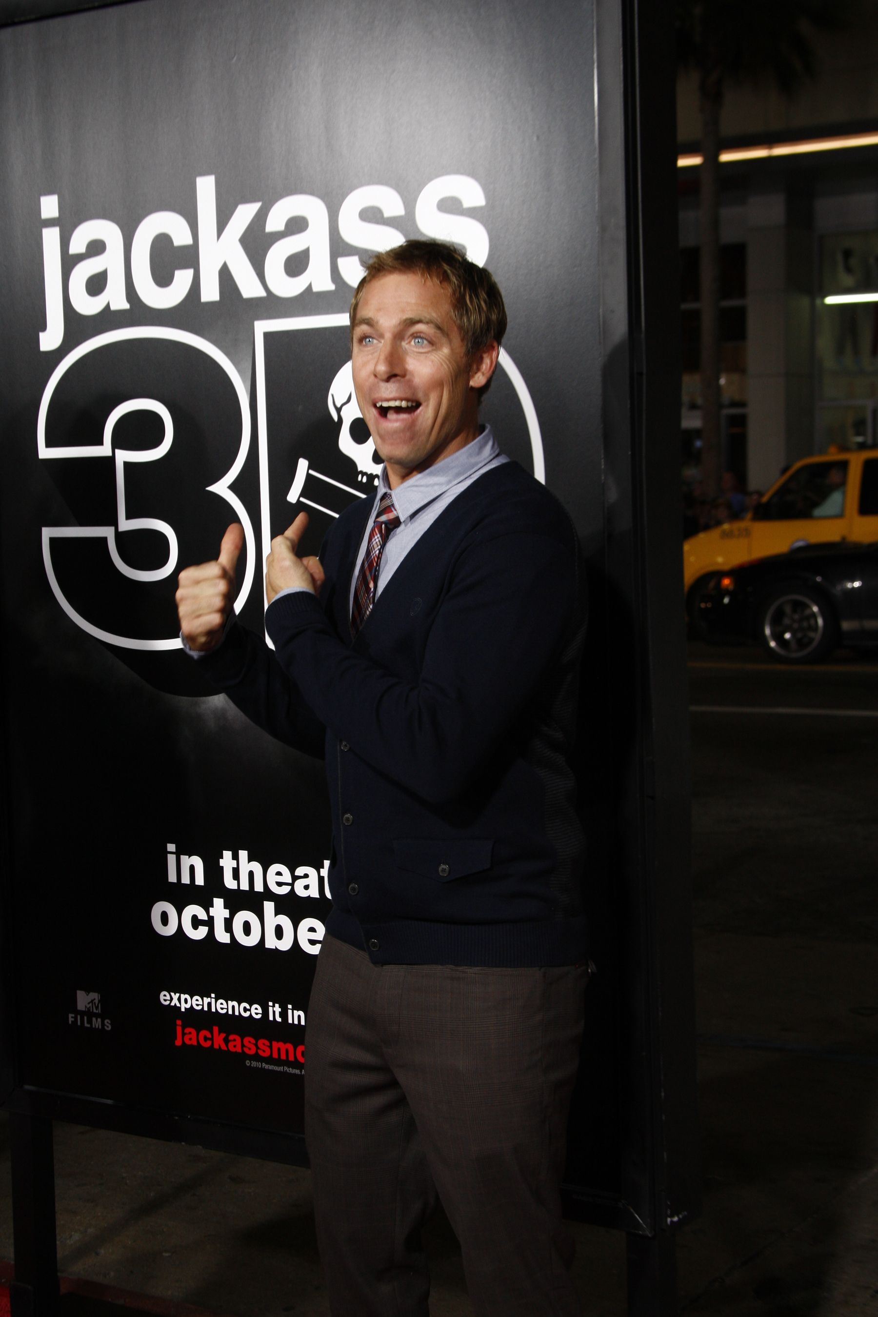 Dave England at Jackass 3D premiere in Los Angeles