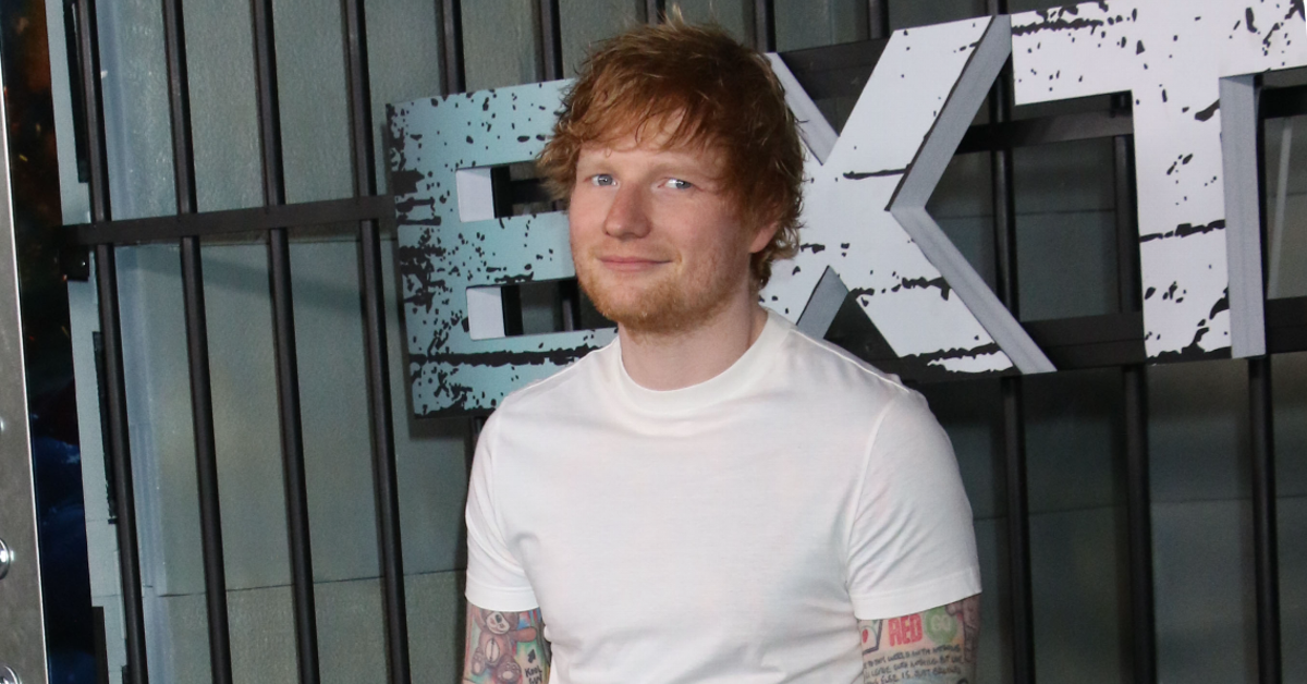 Ed Sheeran looking amused