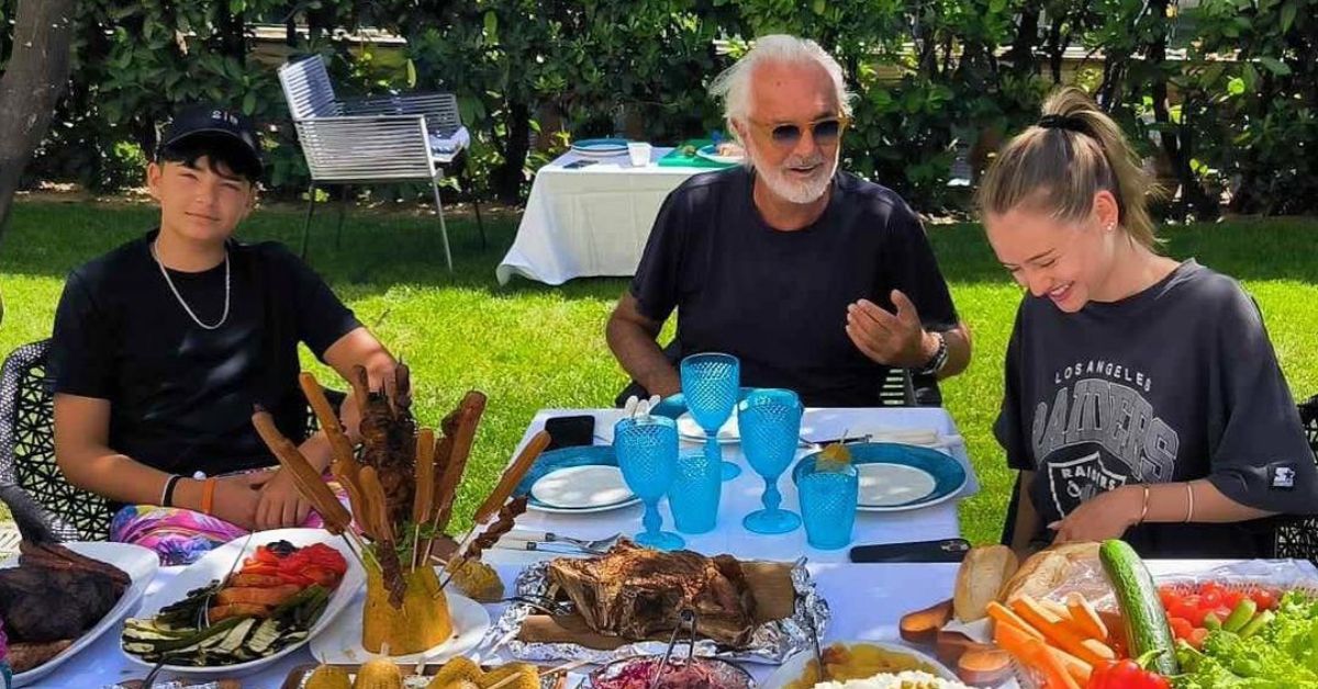 Leni Klum, Flavio Briatorem and Nathan Falco Briatore reuniting from Flavio Briatore's Instagram account
