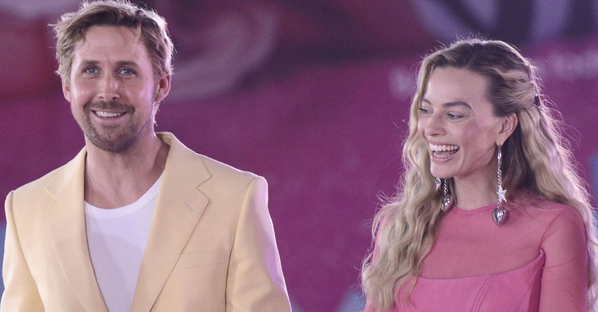 Ryan Gosling and Margot Robbie attend a pink carpet for Barbie in Mexico City