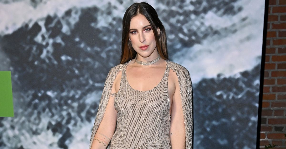 Scout LaRue Willis posing on the red carpet in a silver dress