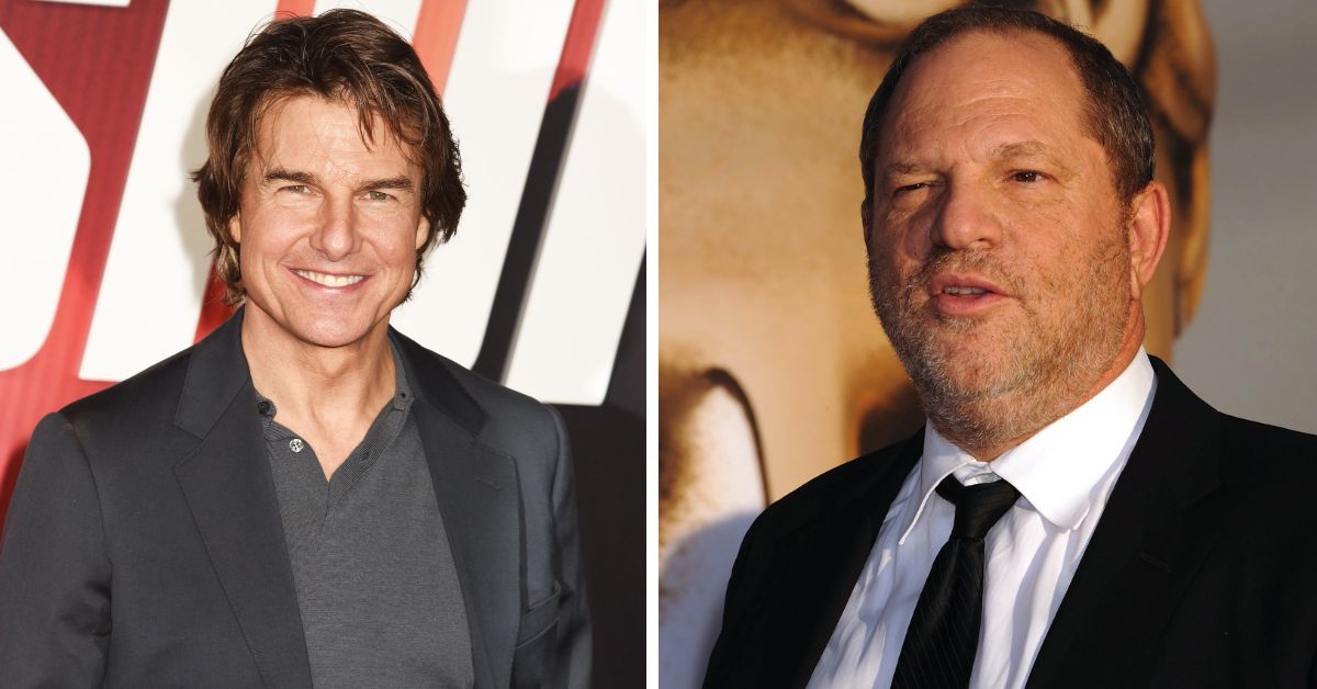 Tom Cruise and Harvey Weinstein on the red carpet