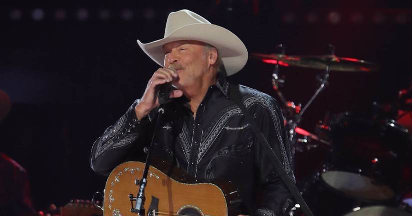 Alan Jackson performing at the CMA Awards