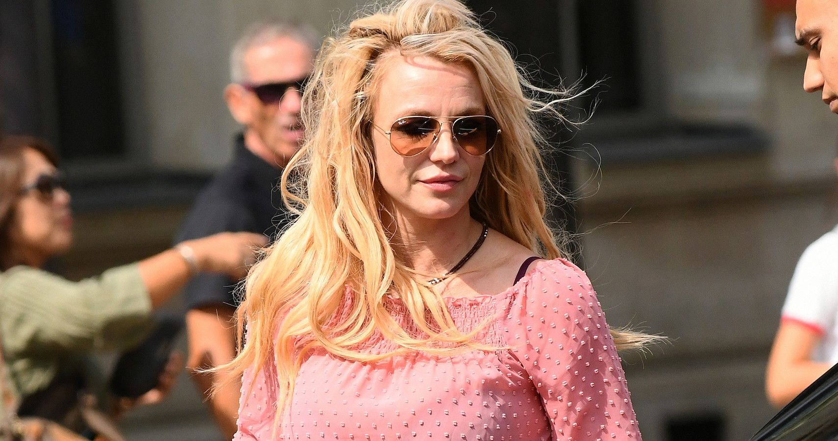 Britney Spears wearing pink 