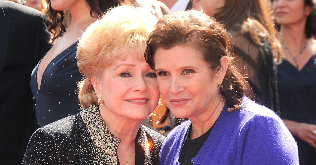 Debbie Reynolds and Carrie Fisher attend an event 