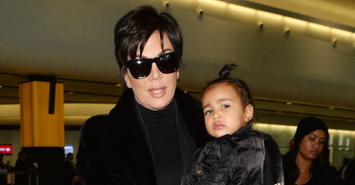 Kris Jenner and North West at the airport