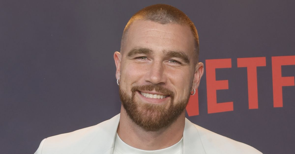 Travis Kelce at a Netflix premiere