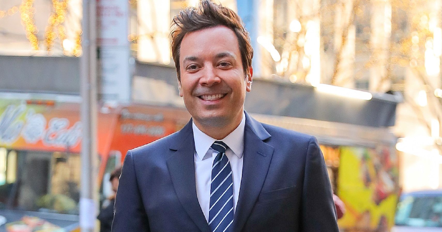Jimmy Fallon smiling in New York 
