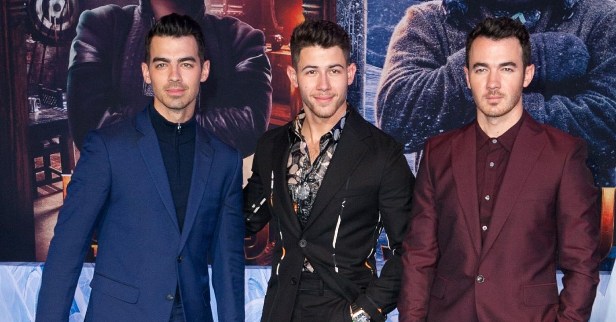 The Jonas Brothers on the red carpet of a movie premiere