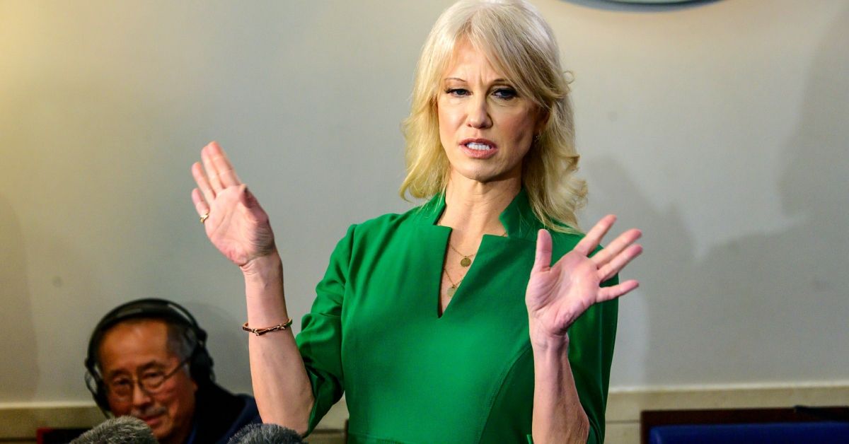 Kellyanne Conway talking to the media