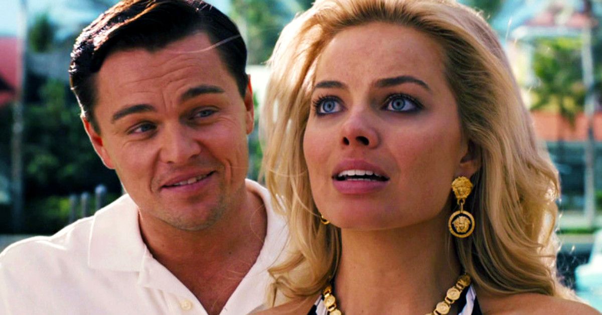Margot Robbie and Leonardo DiCaprio in Wolf of Wall Street