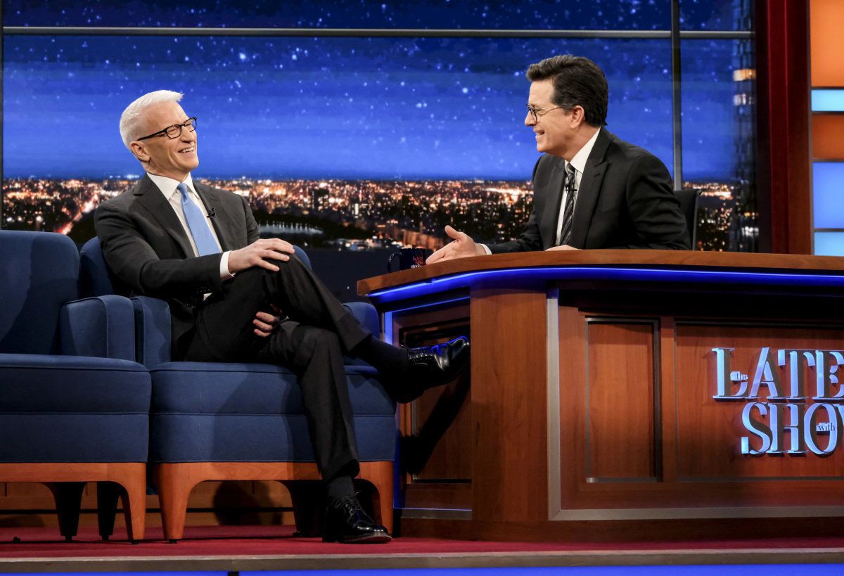 Anderson Cooper on Stephen Colbert's Late Show