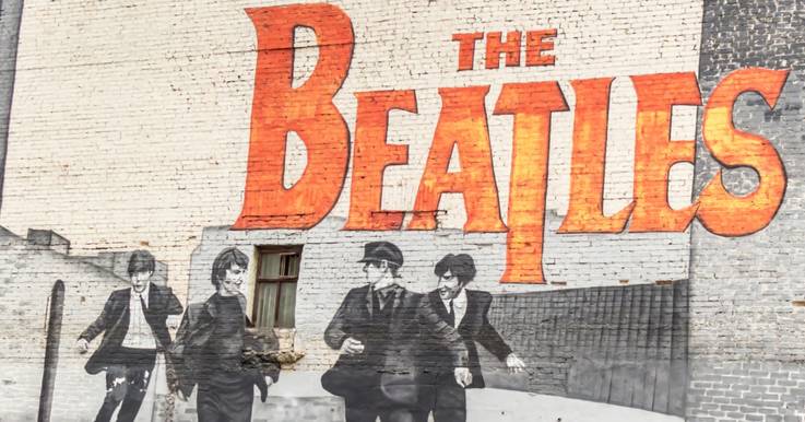 Beatles mural in Moscow