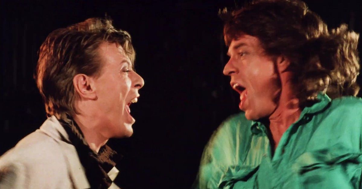 David Bowie and Mick Jagger 1985