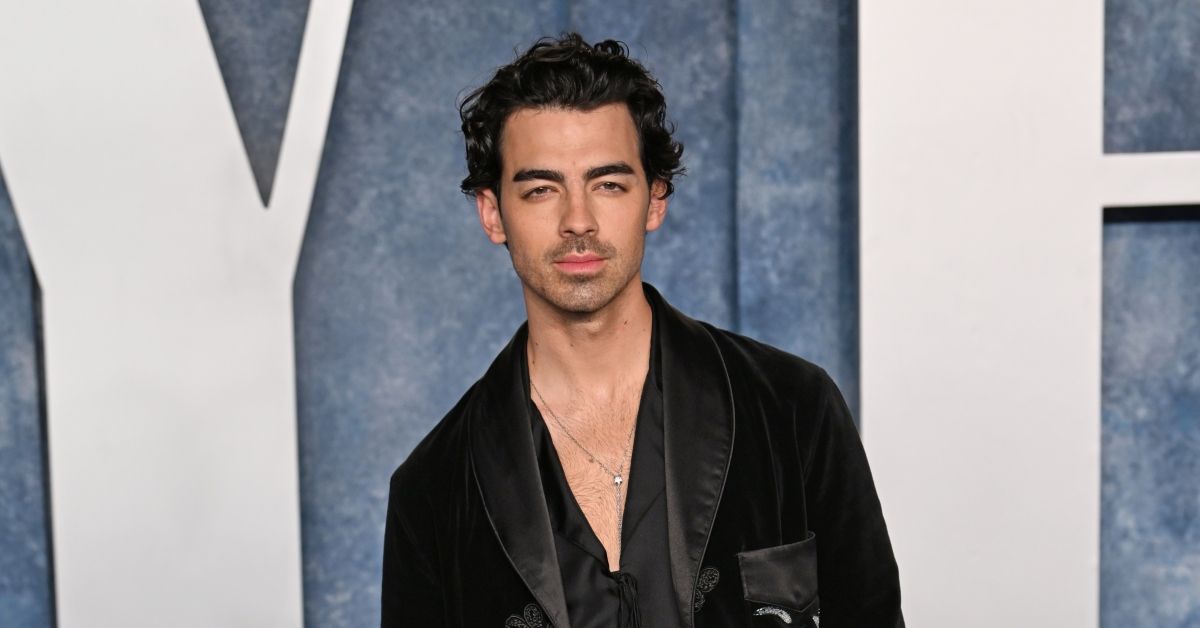 Joe Jonas wearing black