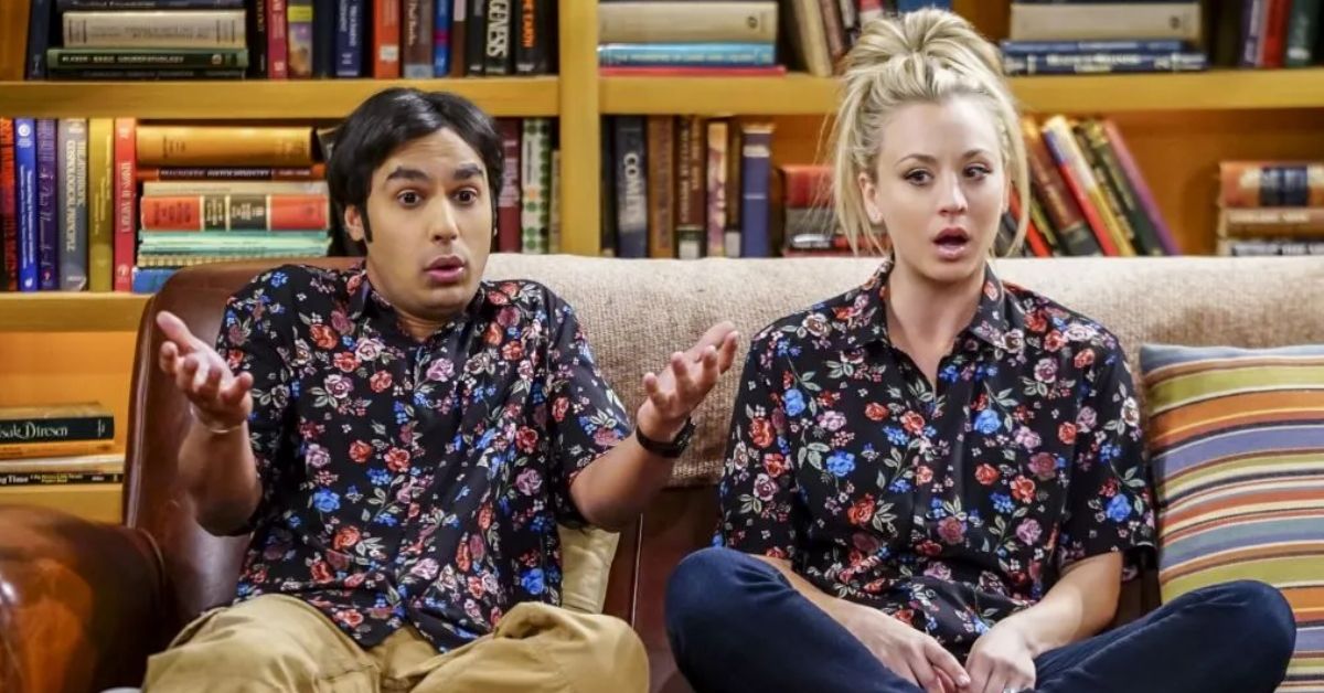 Kunal Nayyar and Kaley Cuoco on The Big Bang Theory