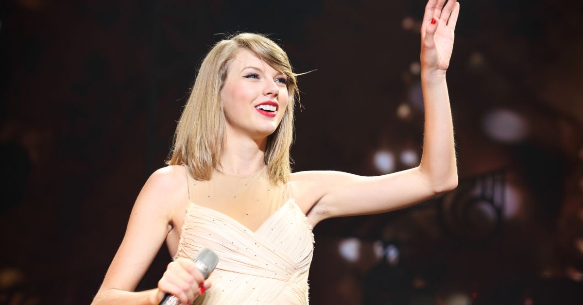 Taylor Swift at a concert in China in 2014