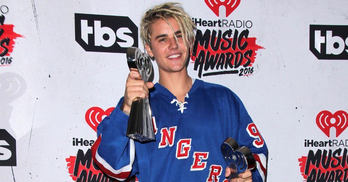 Justin Bieber at the iHeart Radio Music Awards 2016 Press Room, The Forum, Inglewood, CA