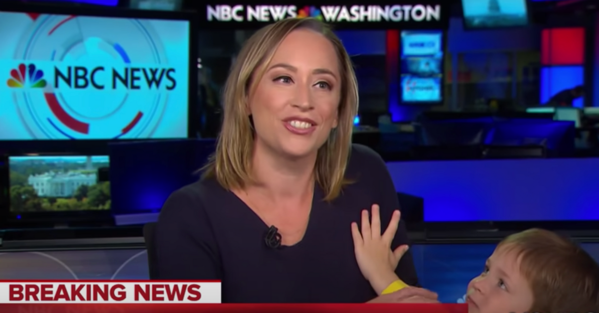 An Msnbc Reporter Managed To Continue On While Her Son Made His Way On Set During The Live Broadcast 