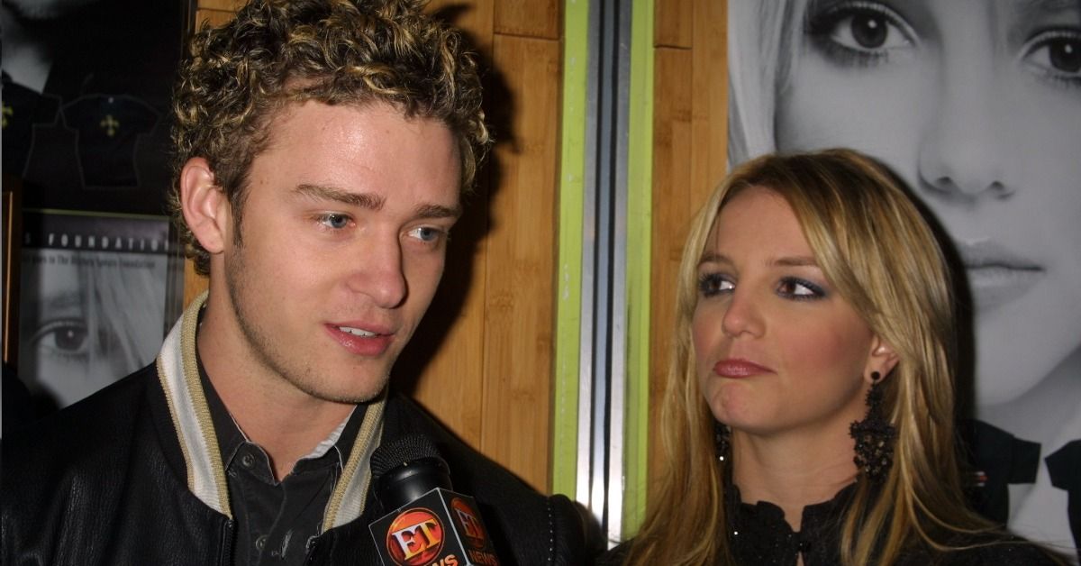 Britney Spears and Justin Timberlake photographed together in 2002