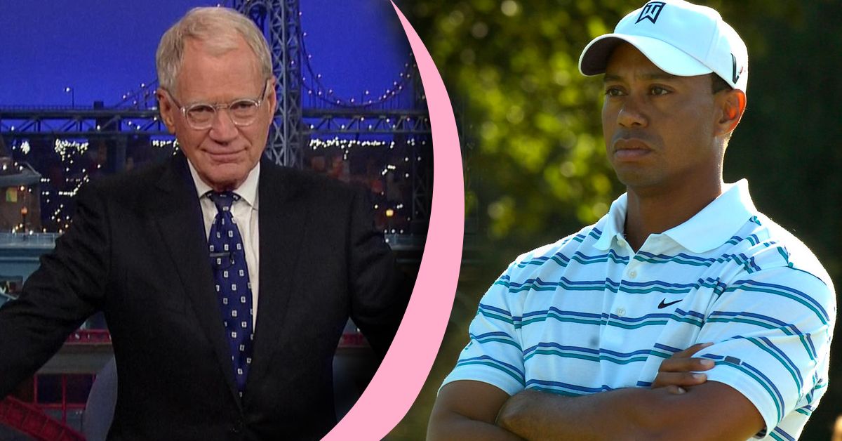 David Letterman and Tiger Woods on talk show