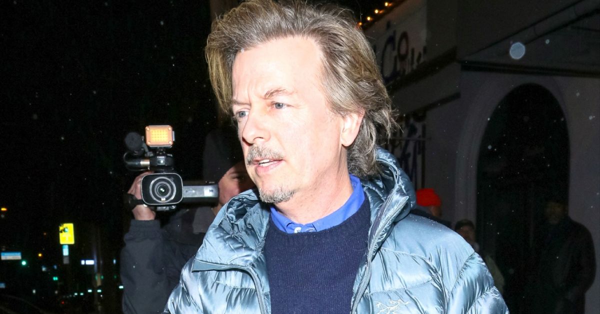 David Spade being photographed outside