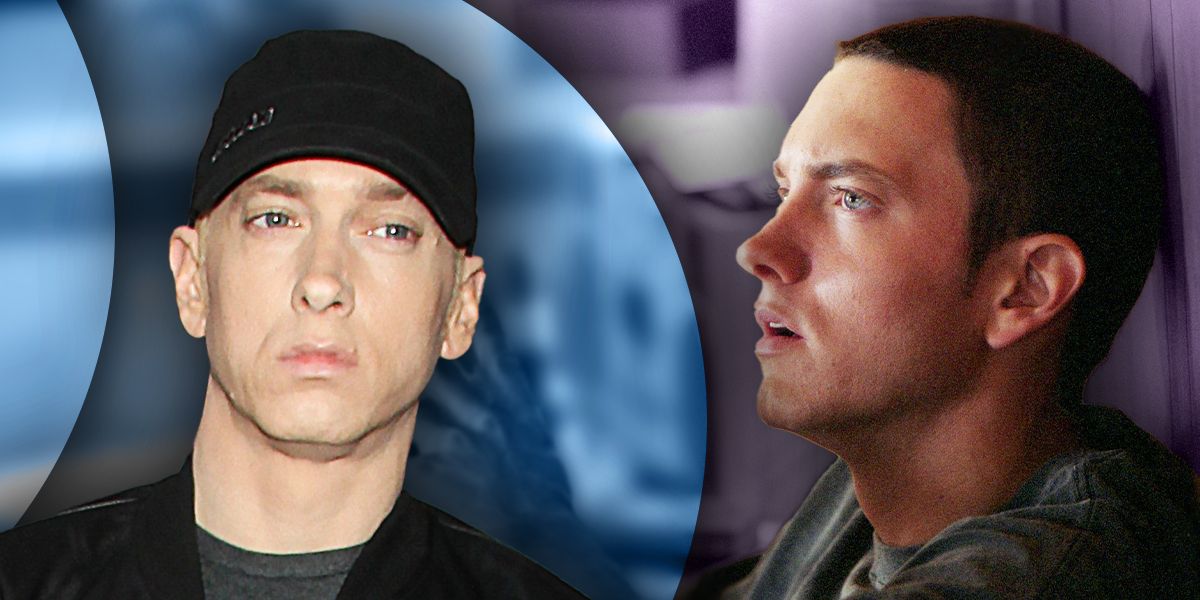 Side by side of Eminem
