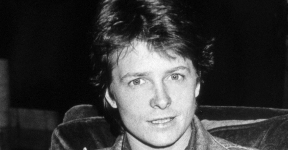 Michael J. Fox in black and white
