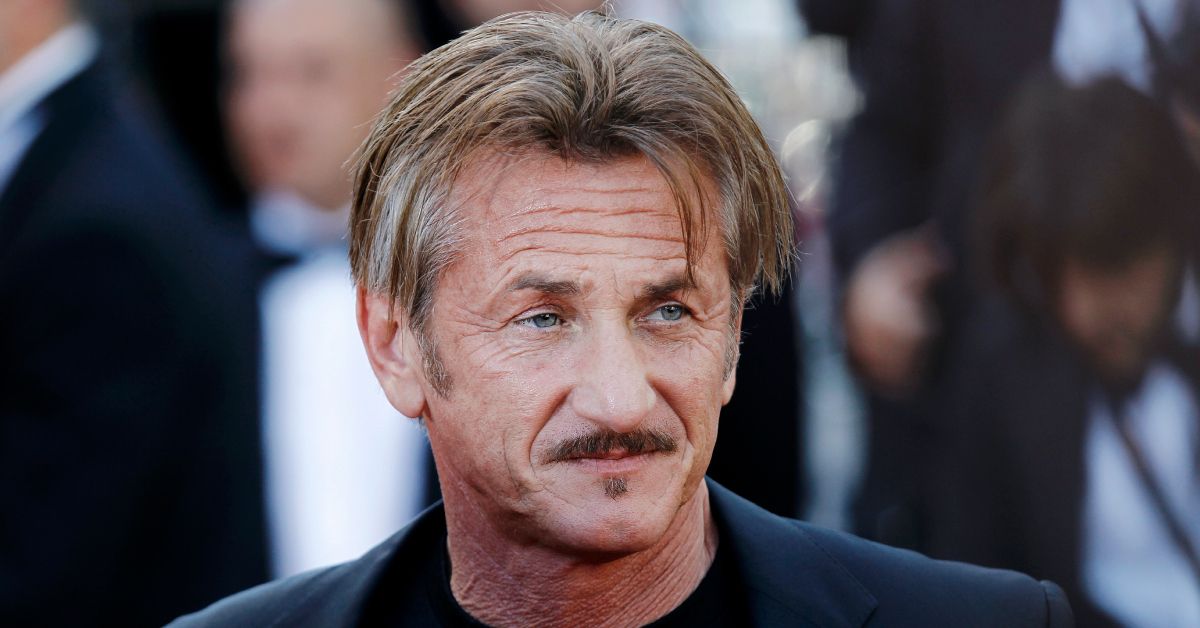 Sean Penn looking upset