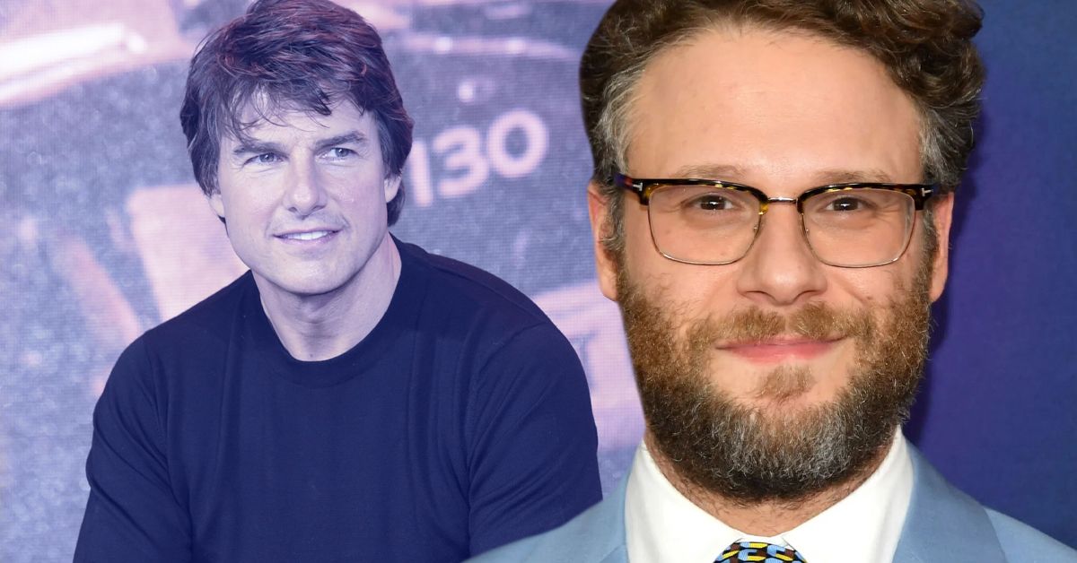 Seth Rogen with Mission Impossible star Tom Cruise 