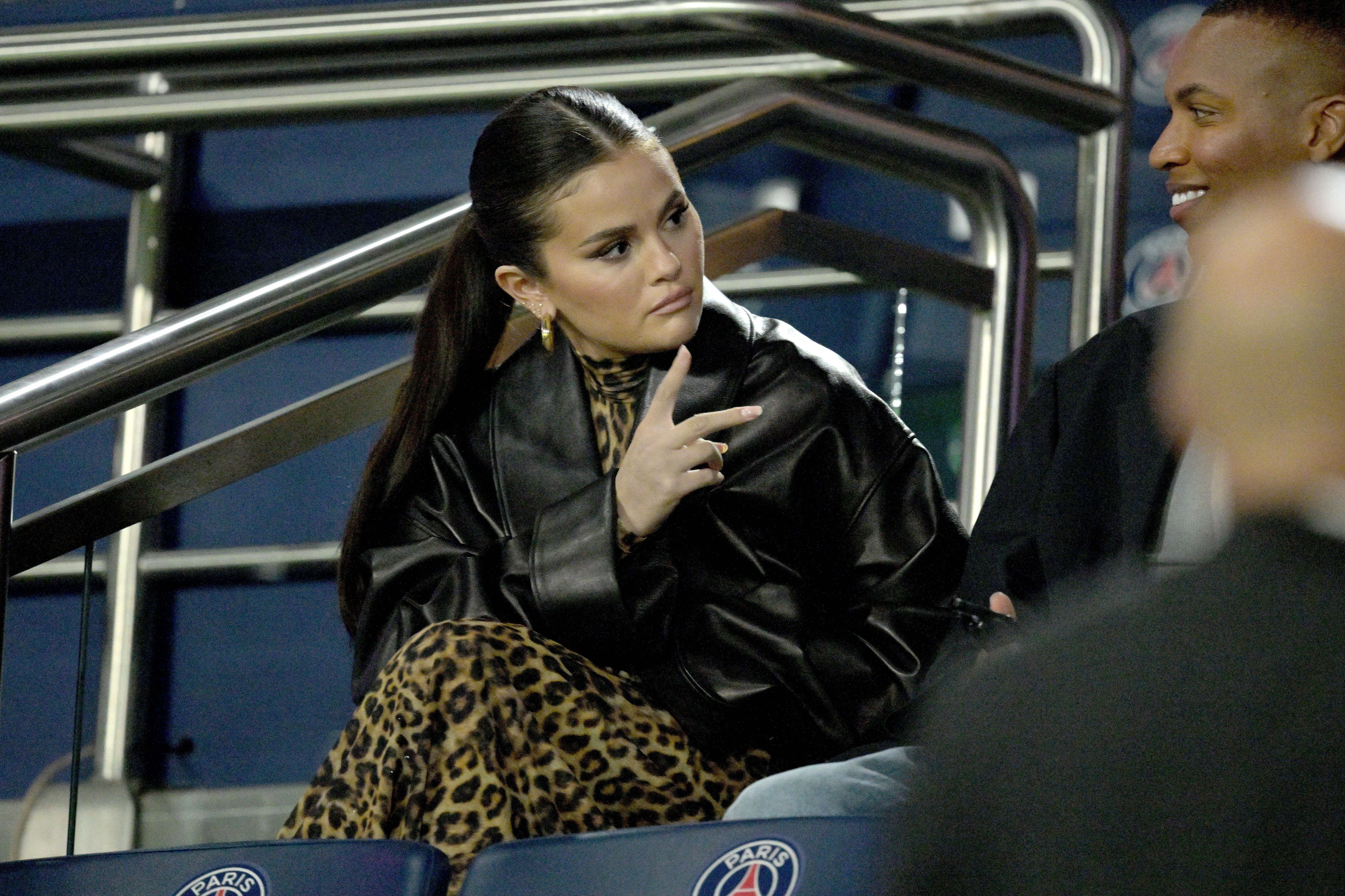 Selena Gomez at football game