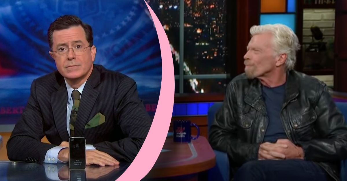 Stephen Colbert and Richard Branson