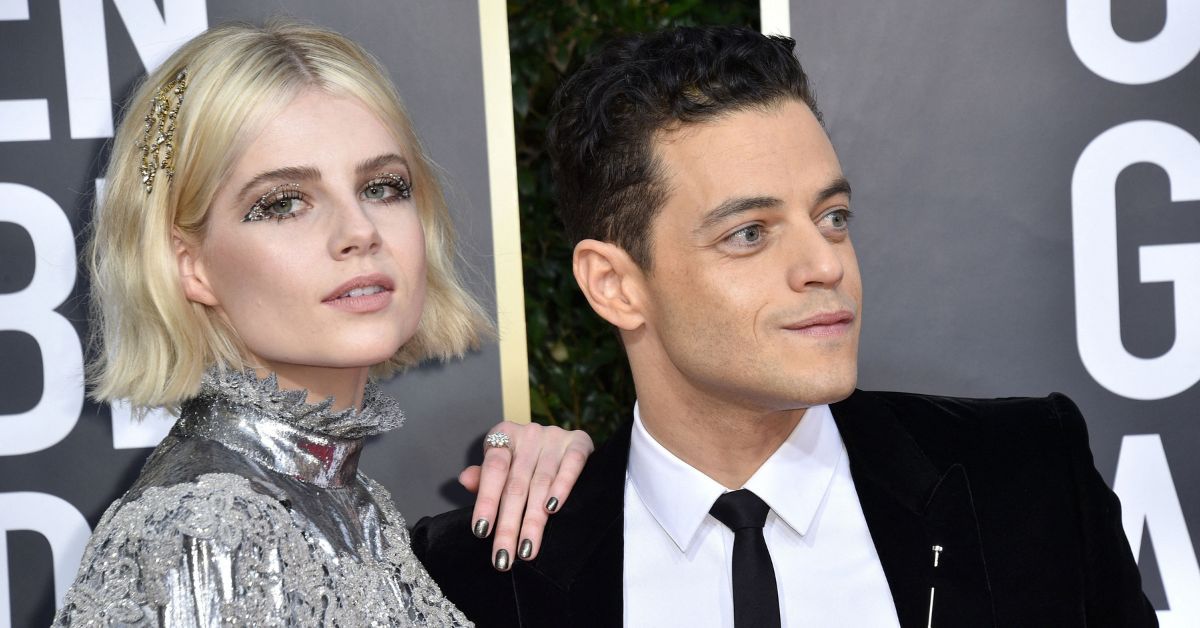 Lucy Boynton and Rami Malek during the 77th Golden Globe Awards Red Carpet