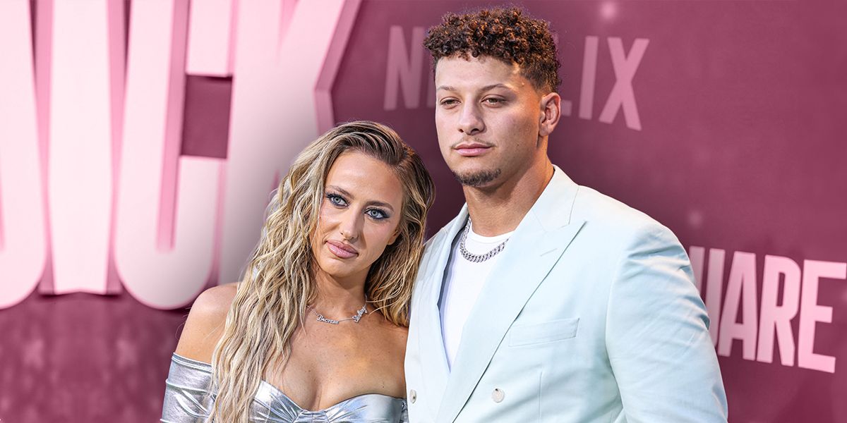 Patrick and Brittany Mahomes at red carpet event 