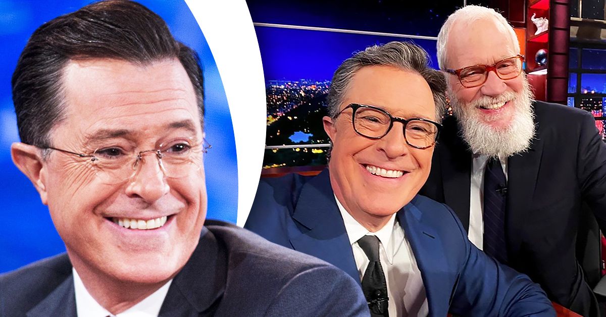 Stephen Colbert and David Letterman