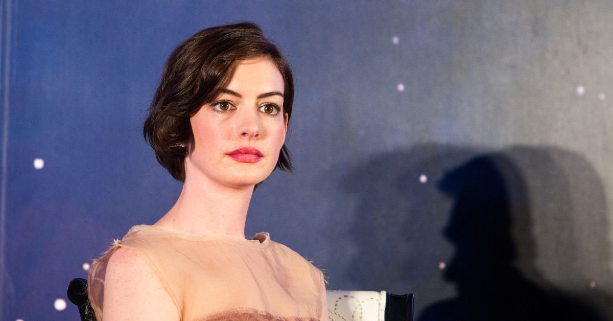 Anne Hathaway looked shocked