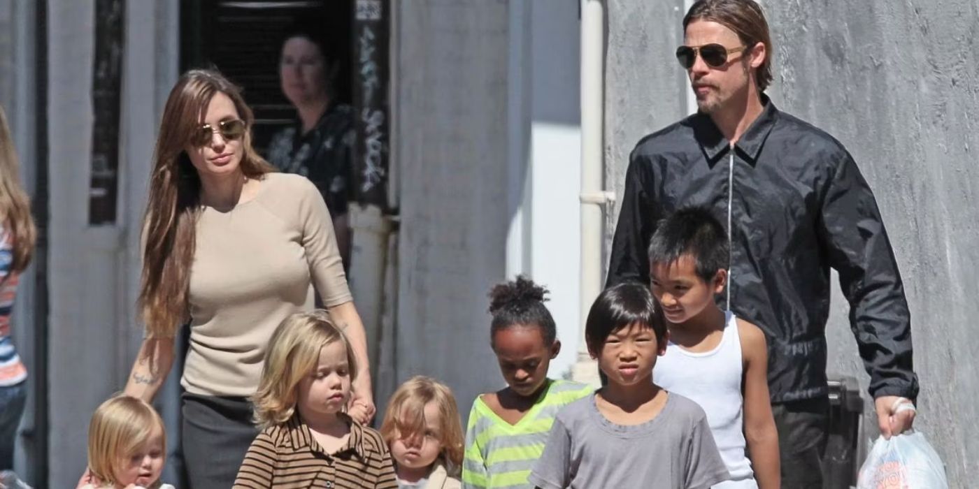 Brad Pitt and his children 