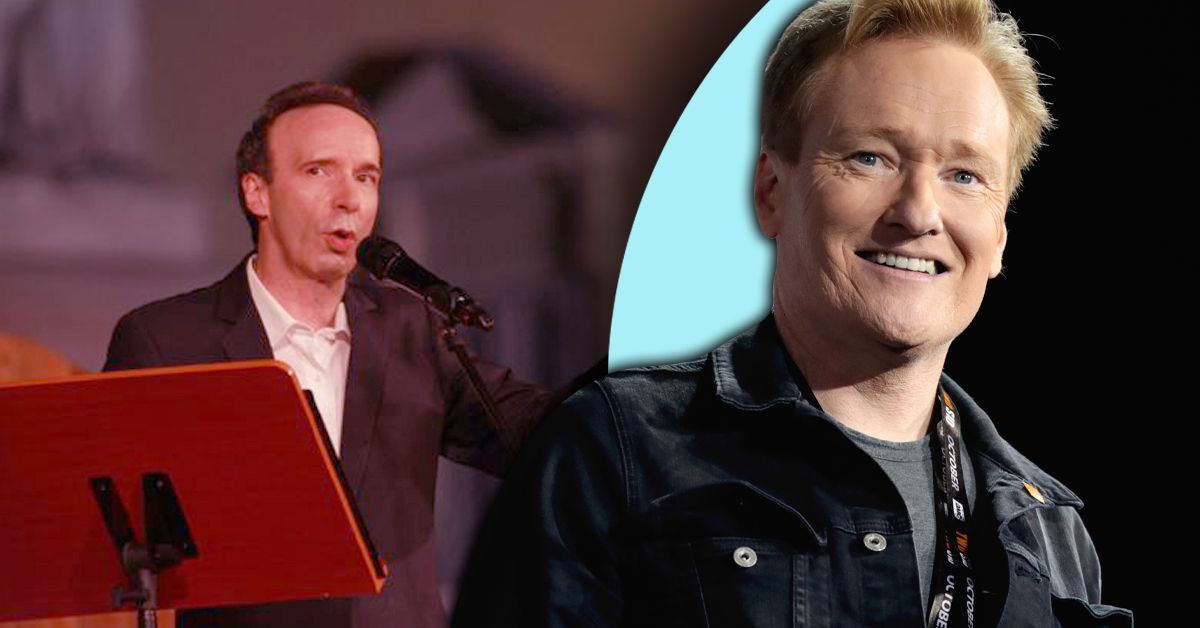 Conan O'Brien Was Forced To Drag His Guest Roberto Benigni Away From The Studio Audience