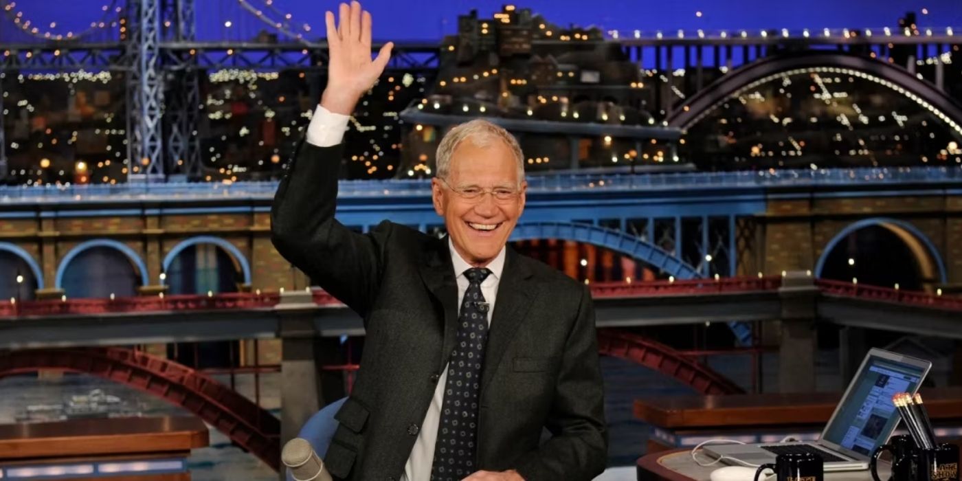 David Letterman waving goodbye