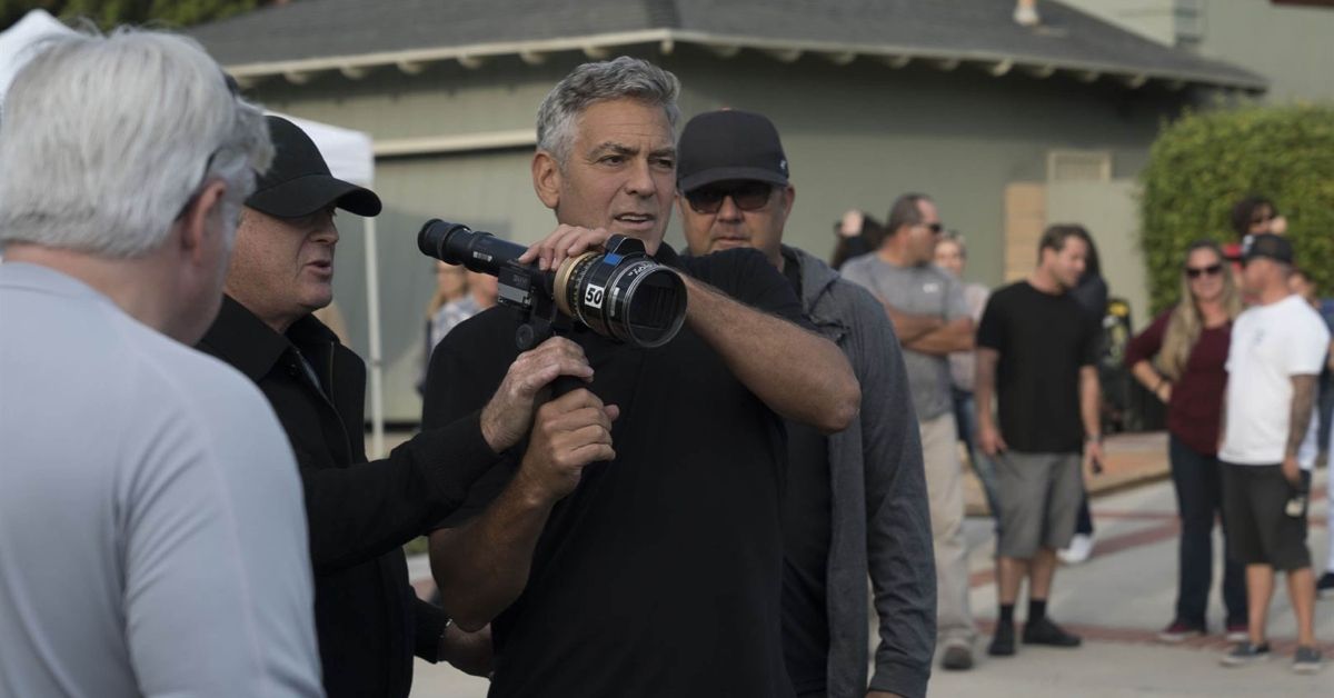 George Clooney behind the scenes directing
