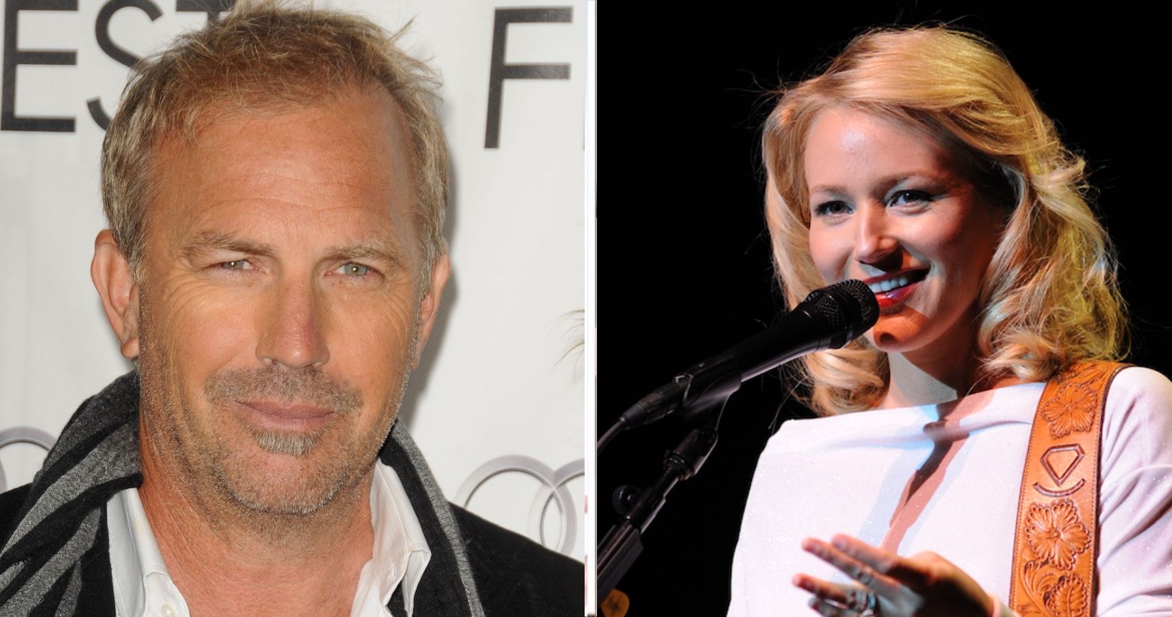 Kevin Costner and Jewel 